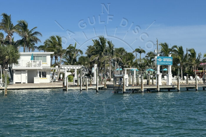 Manasota Key Resort, from water, Florida Gulf Discovery LLC Manasota Key Resort, from water, Florida Gulf Discovery LLC