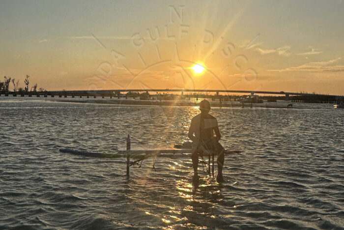 Sunset at Boca Grande Bridge Preparation for H2O 2025 Florida Gulf Discovery LLC