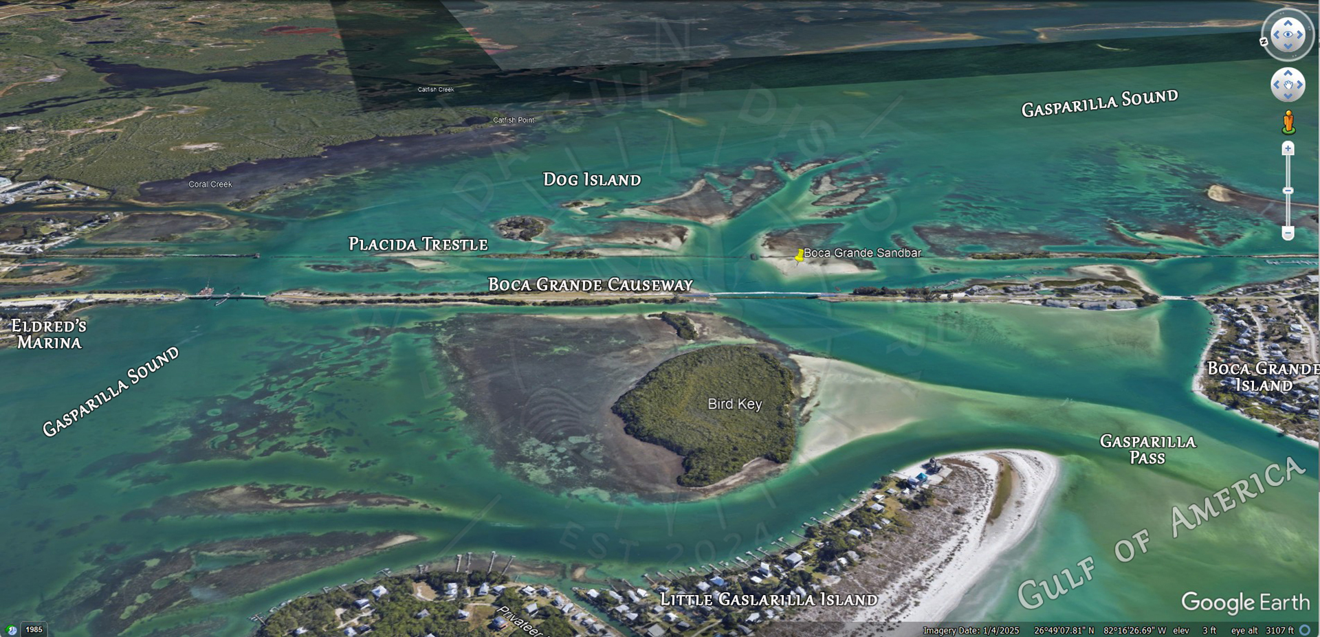 Google Map, Dog Island, Florida Gulf Discovery LLC