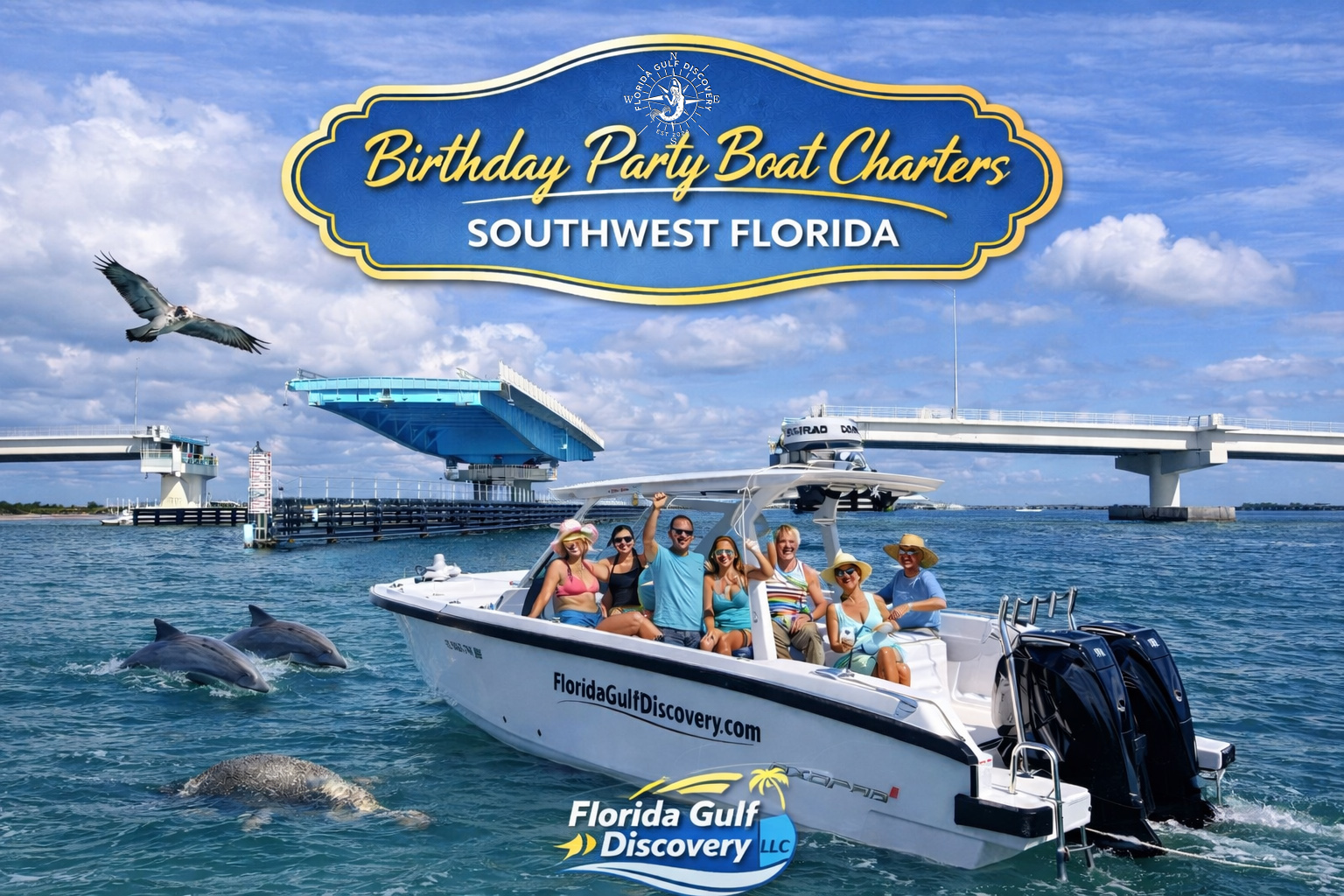 Birthday Party Boat Charters Southwest Florida, with Florida Gulf Discovery LLC