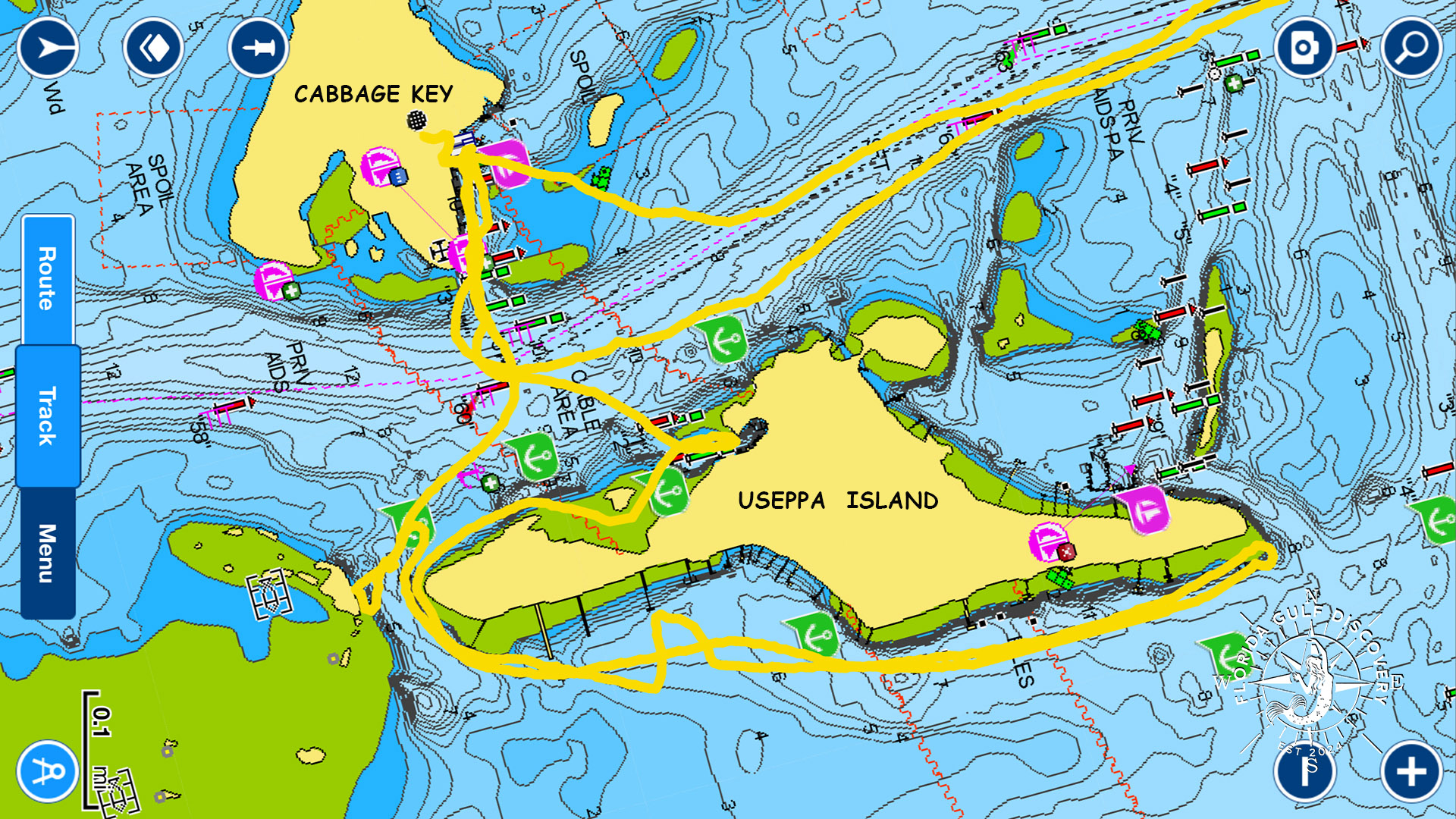 Boat Trip Useppa Island, Map, Florida Gulf Discovery LLC