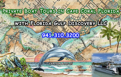 Cape Coral Boat Tours, Poster Map, Florida Gulf Discovery LLC