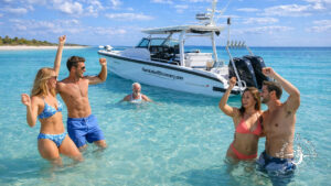 Cayo Costa blue water, Day trip with two Couples with Florida Gulf Discovery LLC