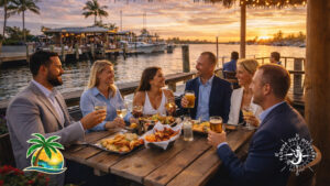 Corporate Boat Charters Southwest Florida, Tiki Bar, Florida Gulf Discovery LLC