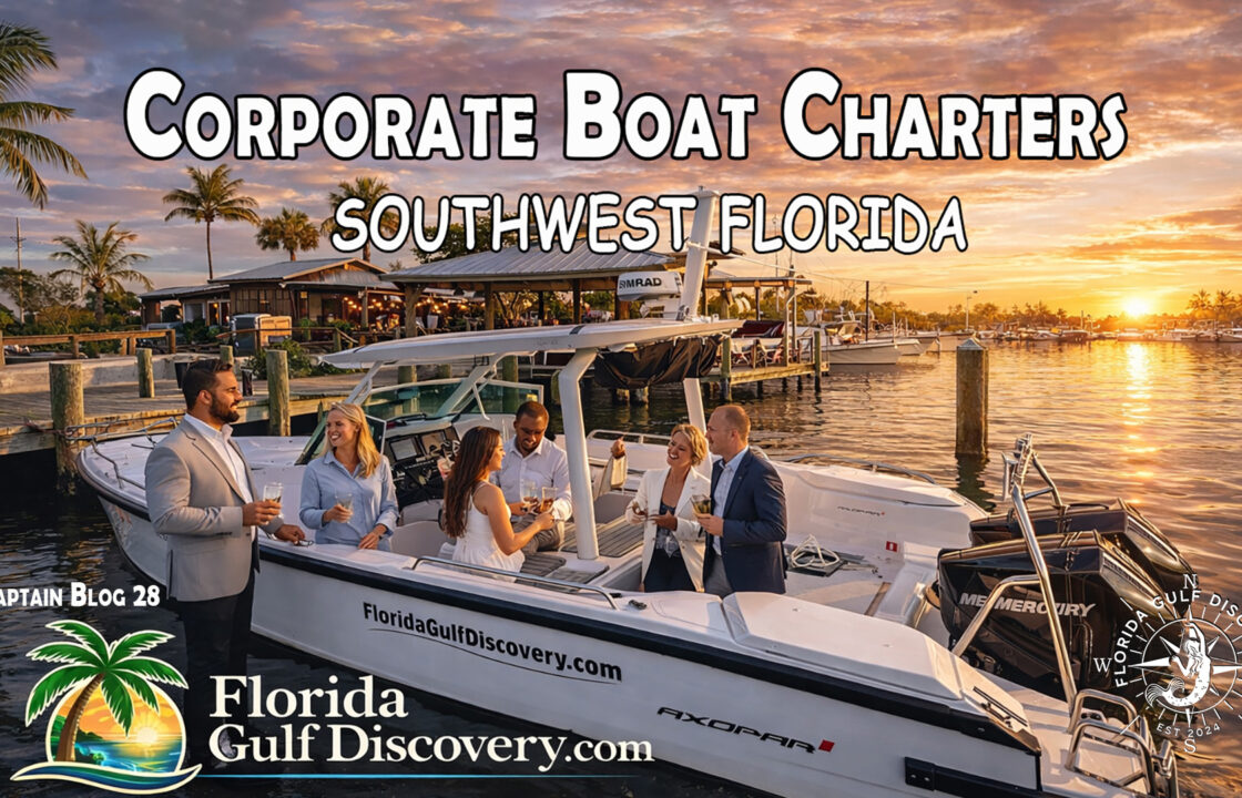 Corporate Boat Charters Southwest Florida, at Marina, Florida Gulf Discovery LLC
