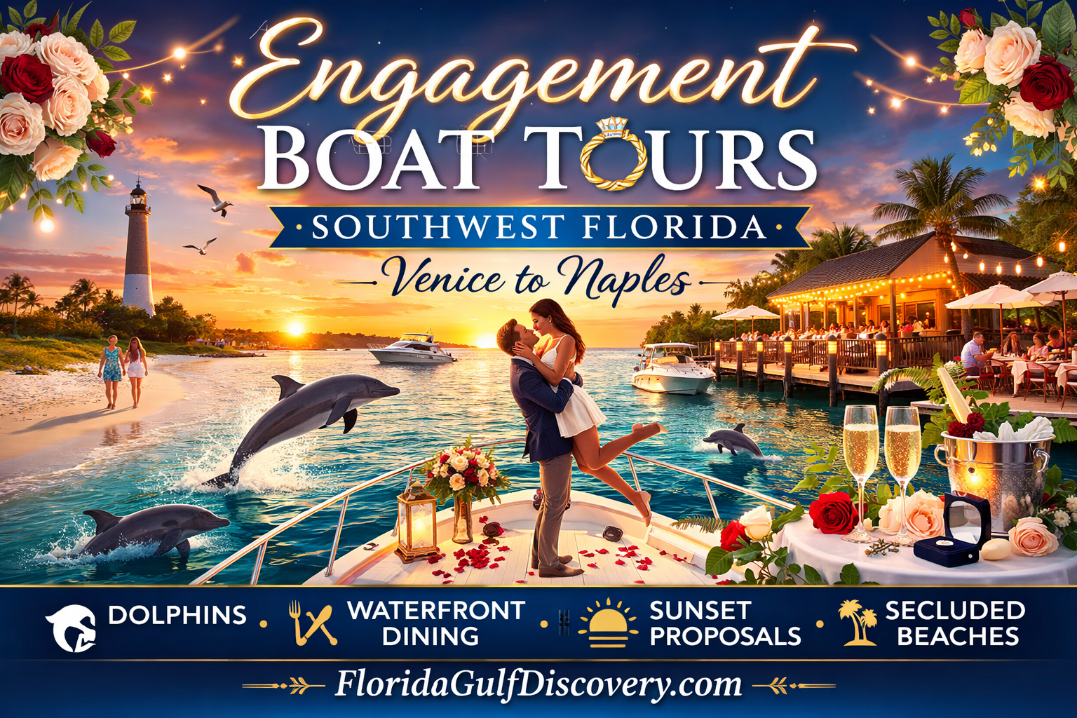 Engagement Boat Tours in Southwest Florida, with Florida Gulf Discovery LLC