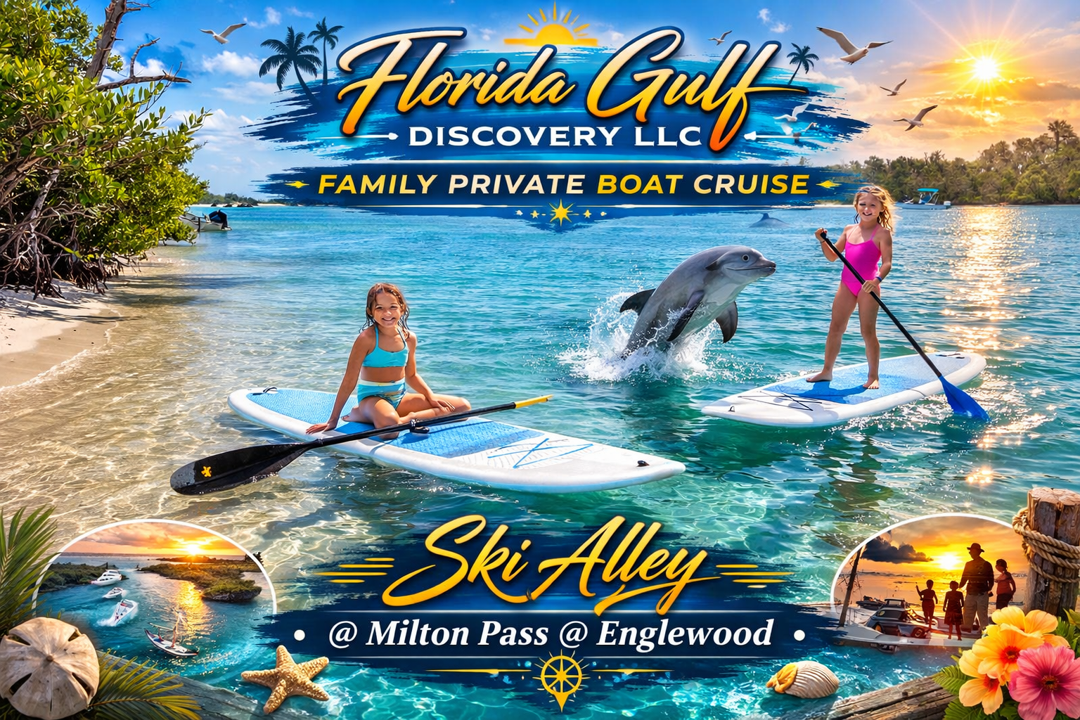 Family Private Boat Cruise, Charlotte County, Kids Adventure with Florida Gulf Discovery LLC