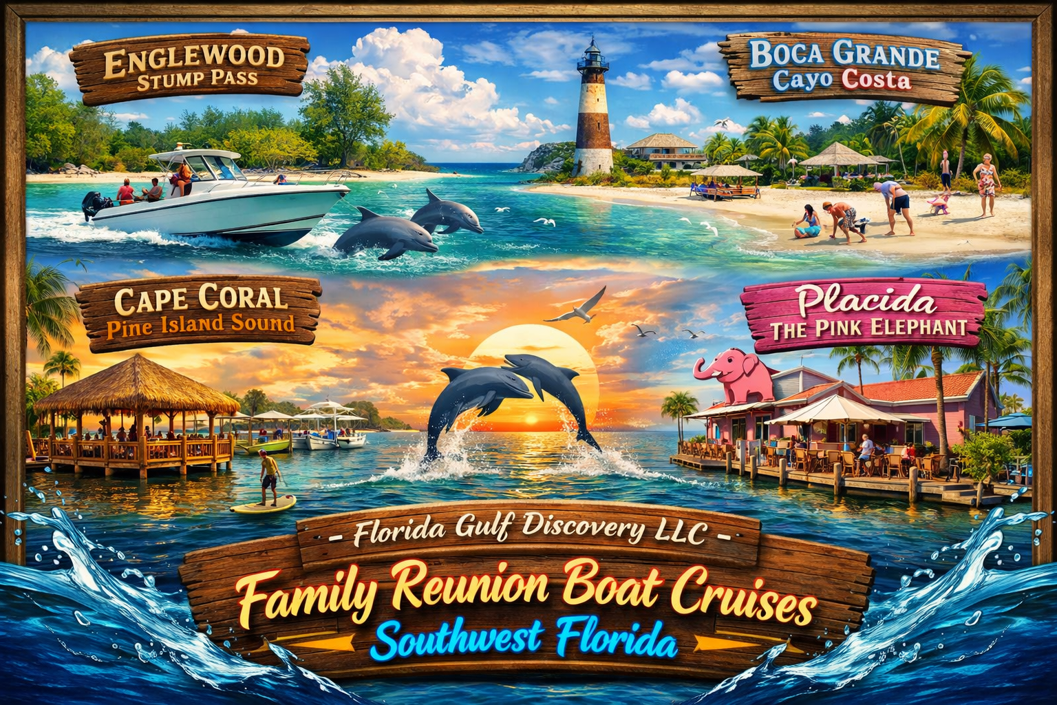 Family Reunion Boat Cruises Southwest Florida with Florida Gulf Discovery LLC