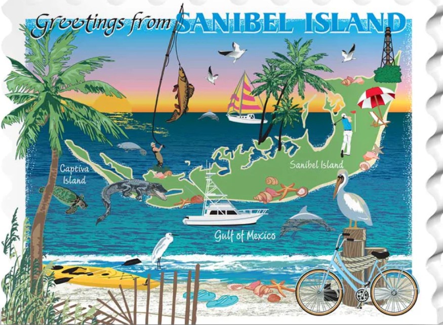 Map of Sanibel & Captiva Islands, Florida