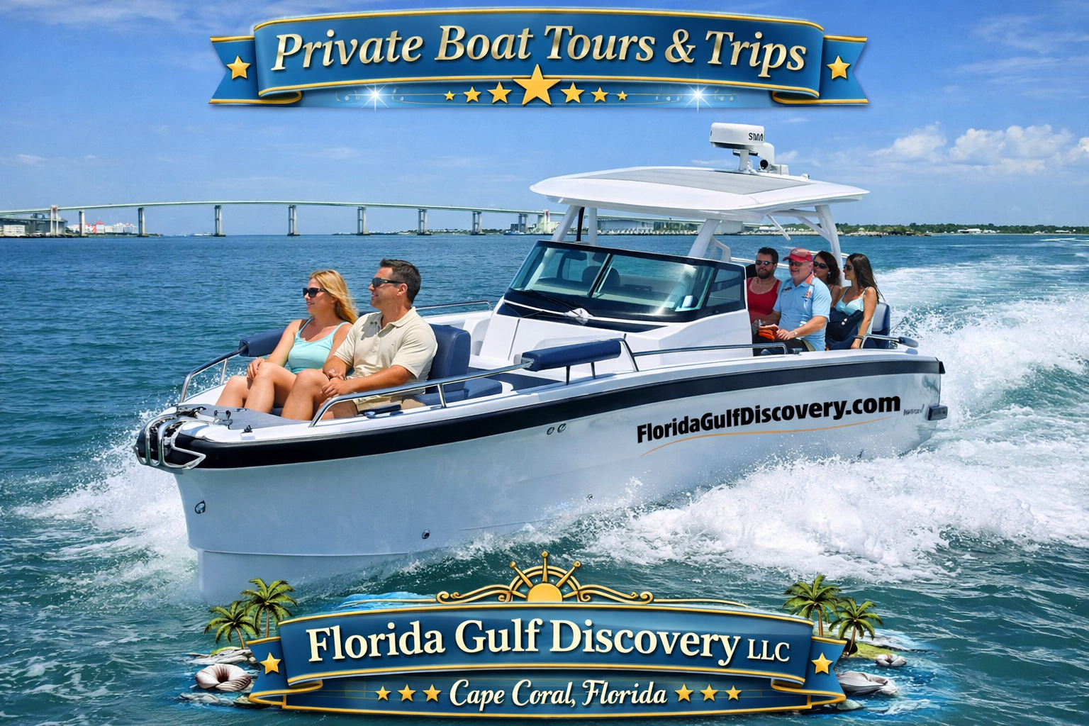 Private Boat Tours, Cap Coral with Florida Gulf Discovery LLC