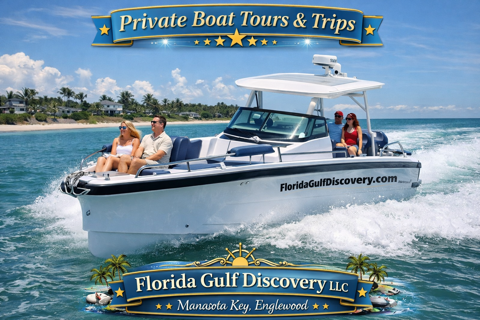 Private Boat Tours, Manasota Key with Florida Gulf Discovery LLC