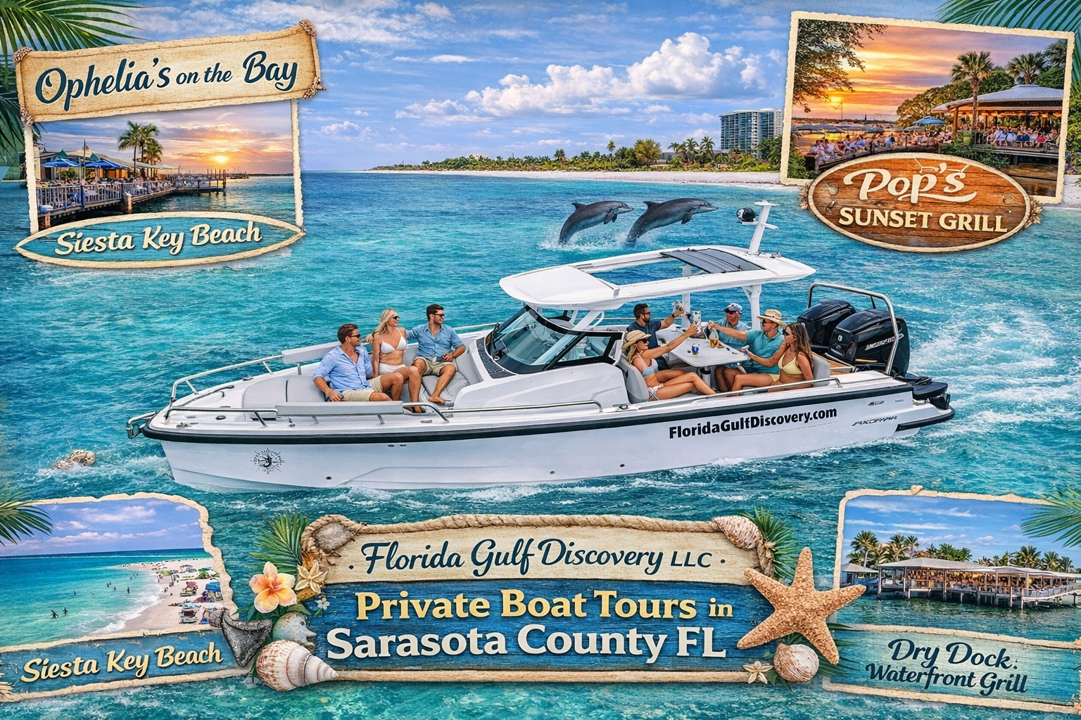 Private Boat Tours in Sarasota County FL with Florida Gulf Discovery LLC