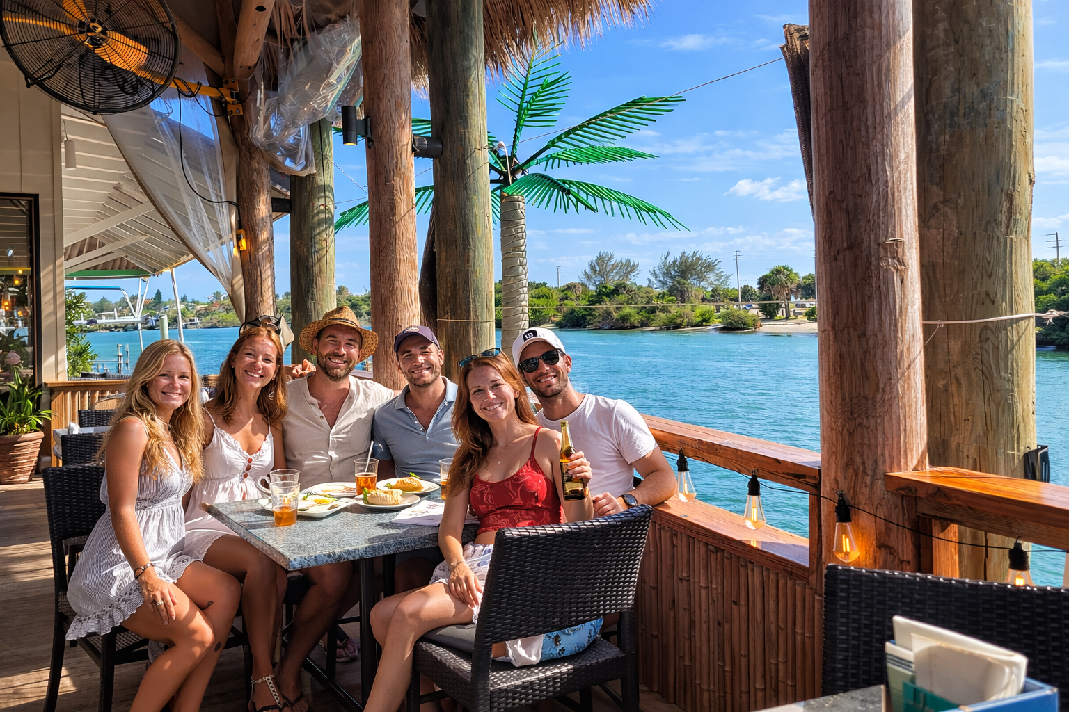 Private Boat Tours in Sarasota, Pop's Sunset Grill, with Florida Gulf Discovery LLC