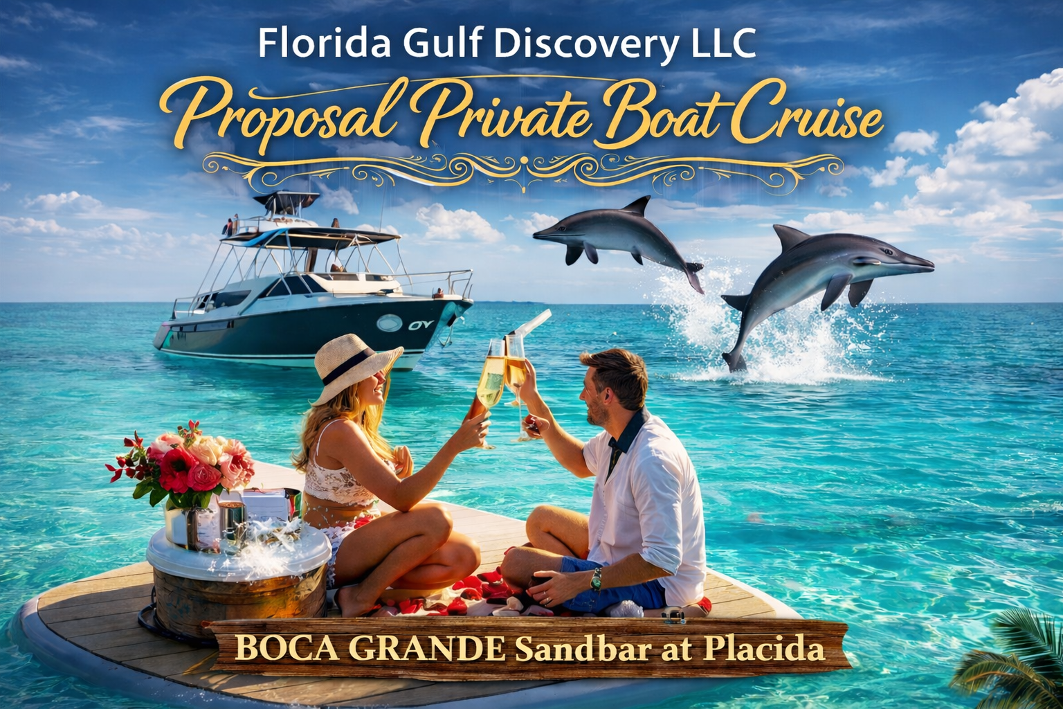 Proposal Boat Tours, Boca Grande Sandbar with Florida Gulf Discovery LLC