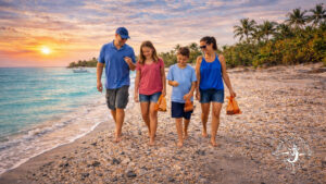 Shark Tooth Hunting Boat Tours, on Shell Beach with Florida Gulf Discovery LLC