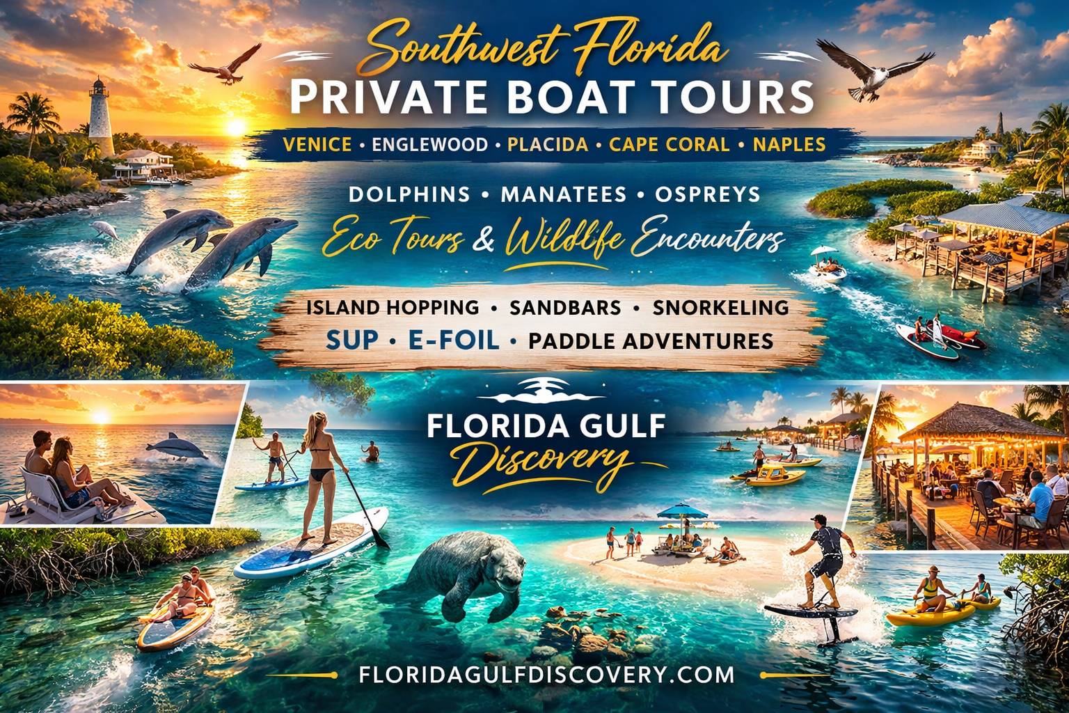 Southwest Florida Private Boat Tours with Florida Gulf discovery LLC