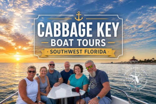 Guests enjoying a private Cabbage Key boat tour in Southwest Florida with Florida Gulf Discovery