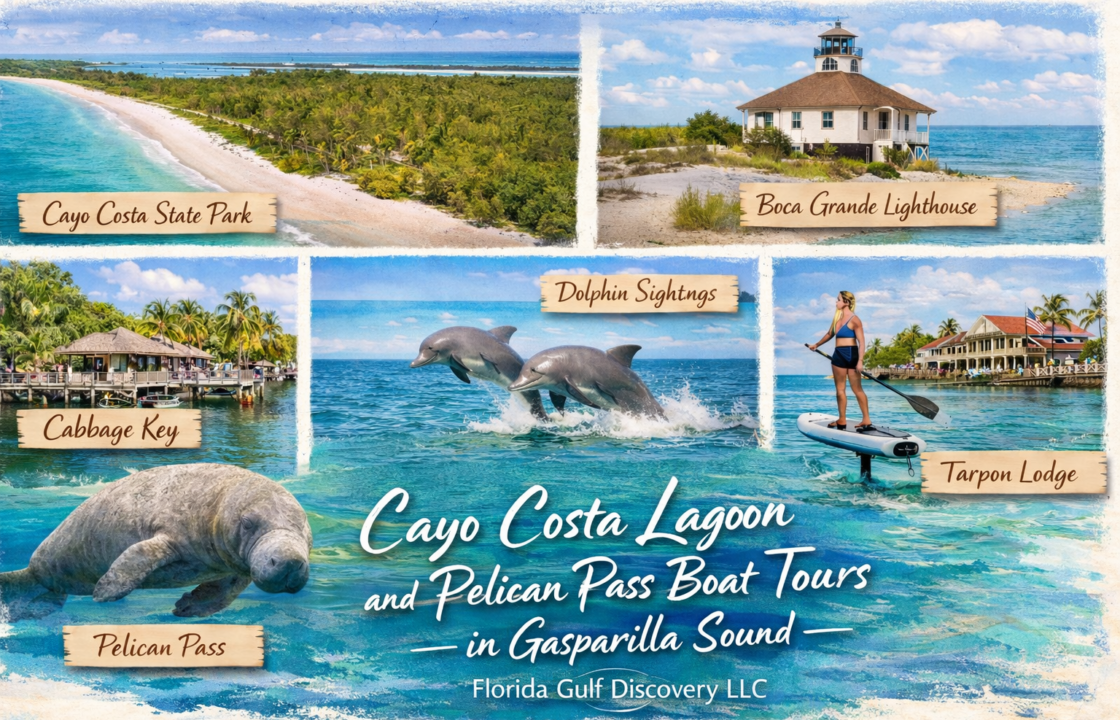 Cayo Costa Lagoon and Pelican Pass Boat with Florida Gulf Discovery LLC