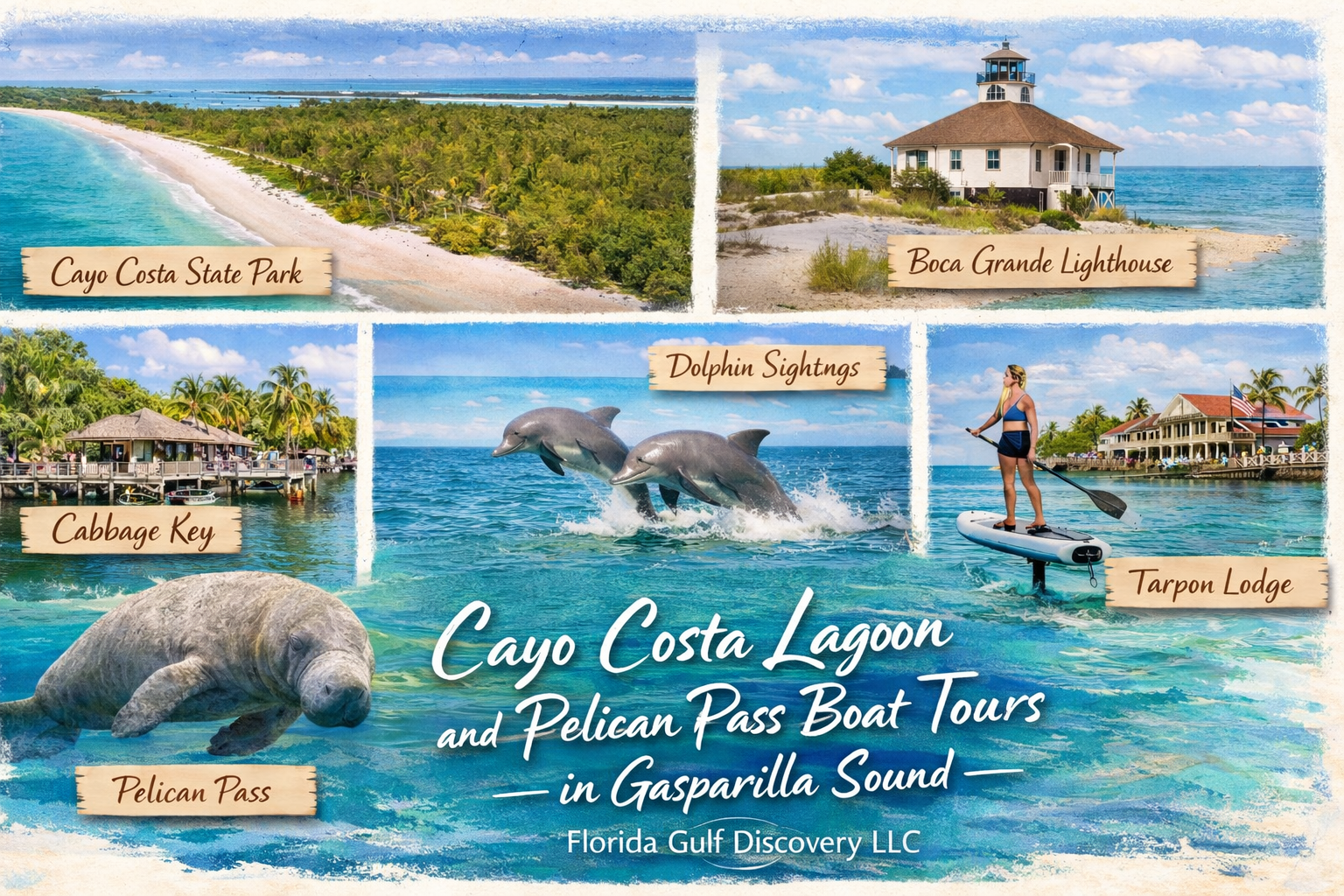 Cayo Costa Lagoon and Pelican Pass Boat with Florida Gulf Discovery LLC