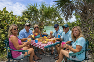 Family Reunion Boat Cruises at Stump Pass Park with Florida Gulf Discovery LLC