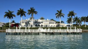 Luxury waterfront mansion Port Royal Naples with Florida Gulf Discovery