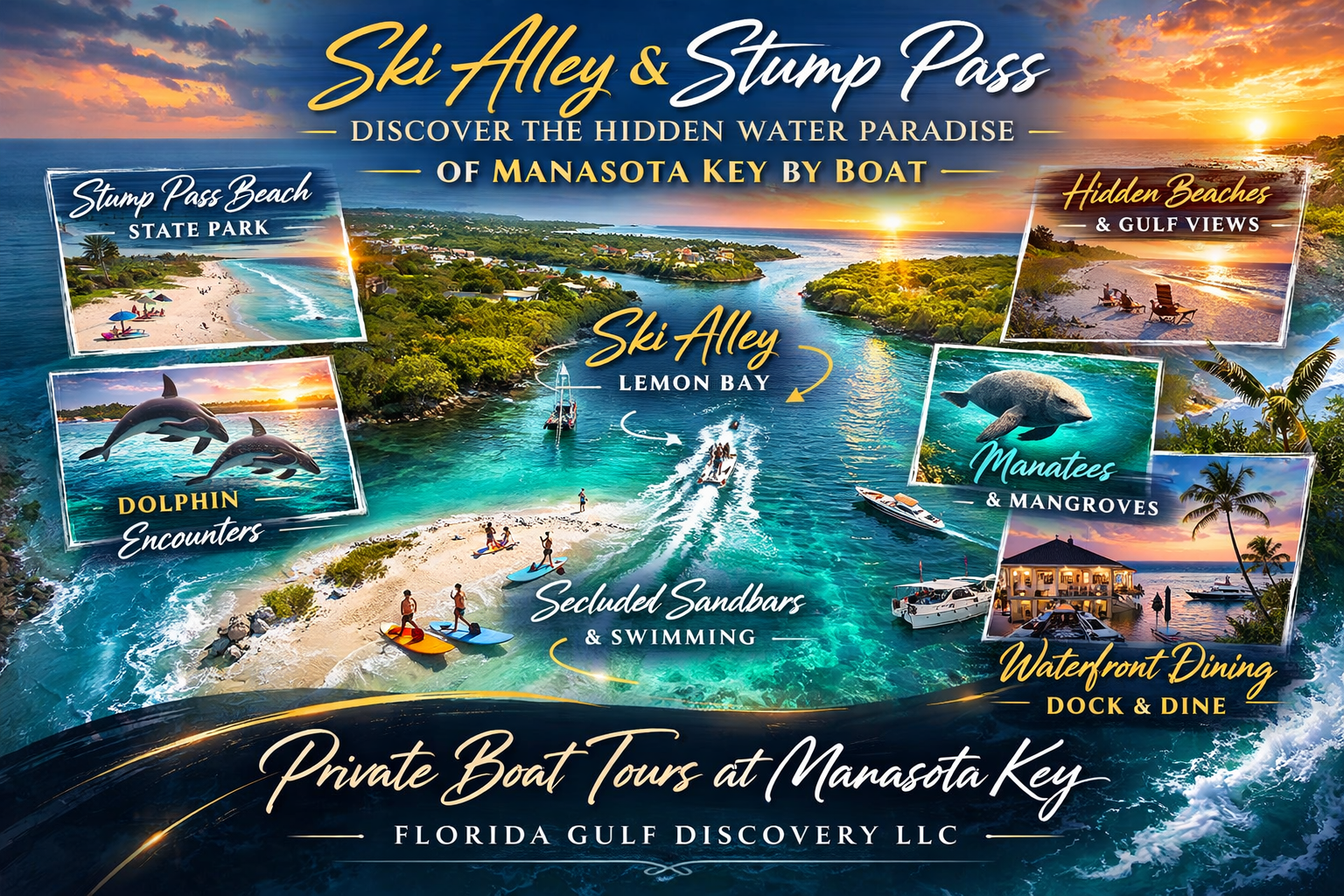 Ski Alley & Stump Pass Private Boat Tours with Florida Gulf Discovery LLC