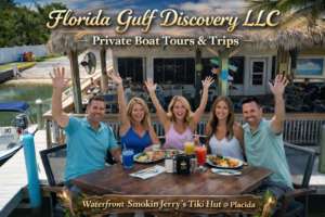 Waterfront Smokin Jerry's Tiki Hut with Florida Gulf Discovery LCC