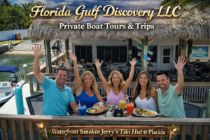 Waterfront Smokin Jerry's Tiki Hut, with Florida Gulf Discovery LCC