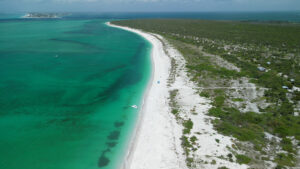 Aerial view of North Beach on Cayo Costa during a private boat trip in Southwest Florida