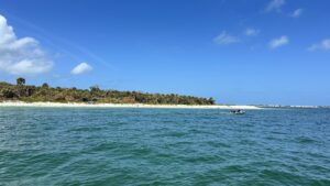 View of Cayo Costa Padilla Beach with turquoise Gulf water and natural shoreline in Southwest Florida
