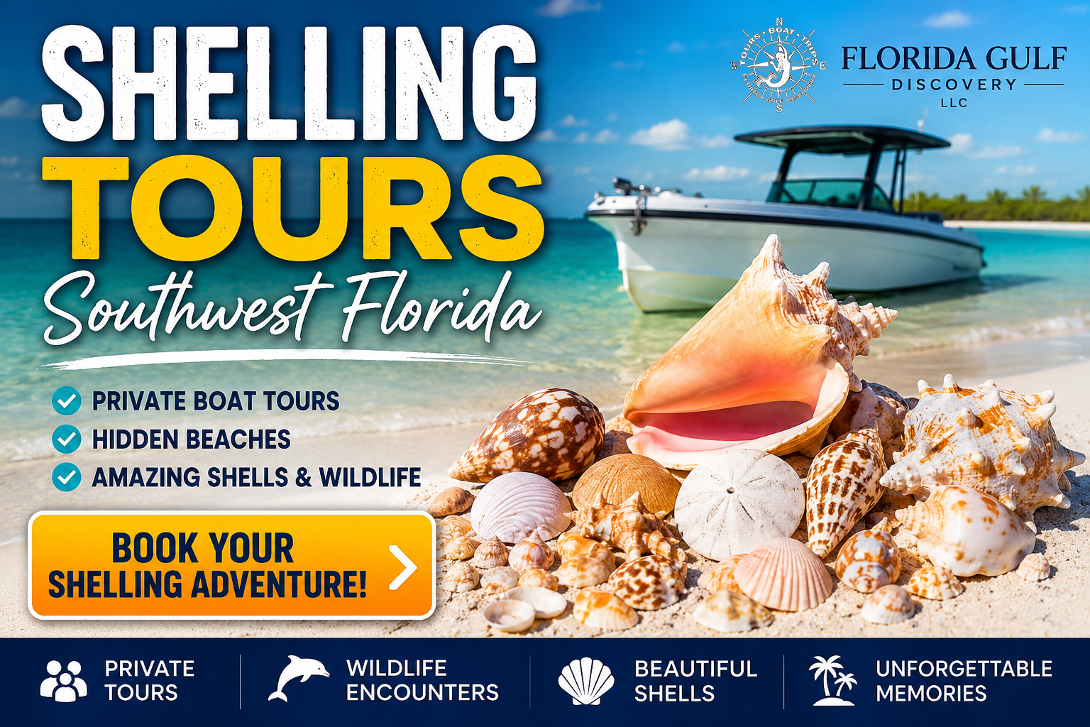 Private Shelling Tours in Southwest Florida with Captain Pavel
