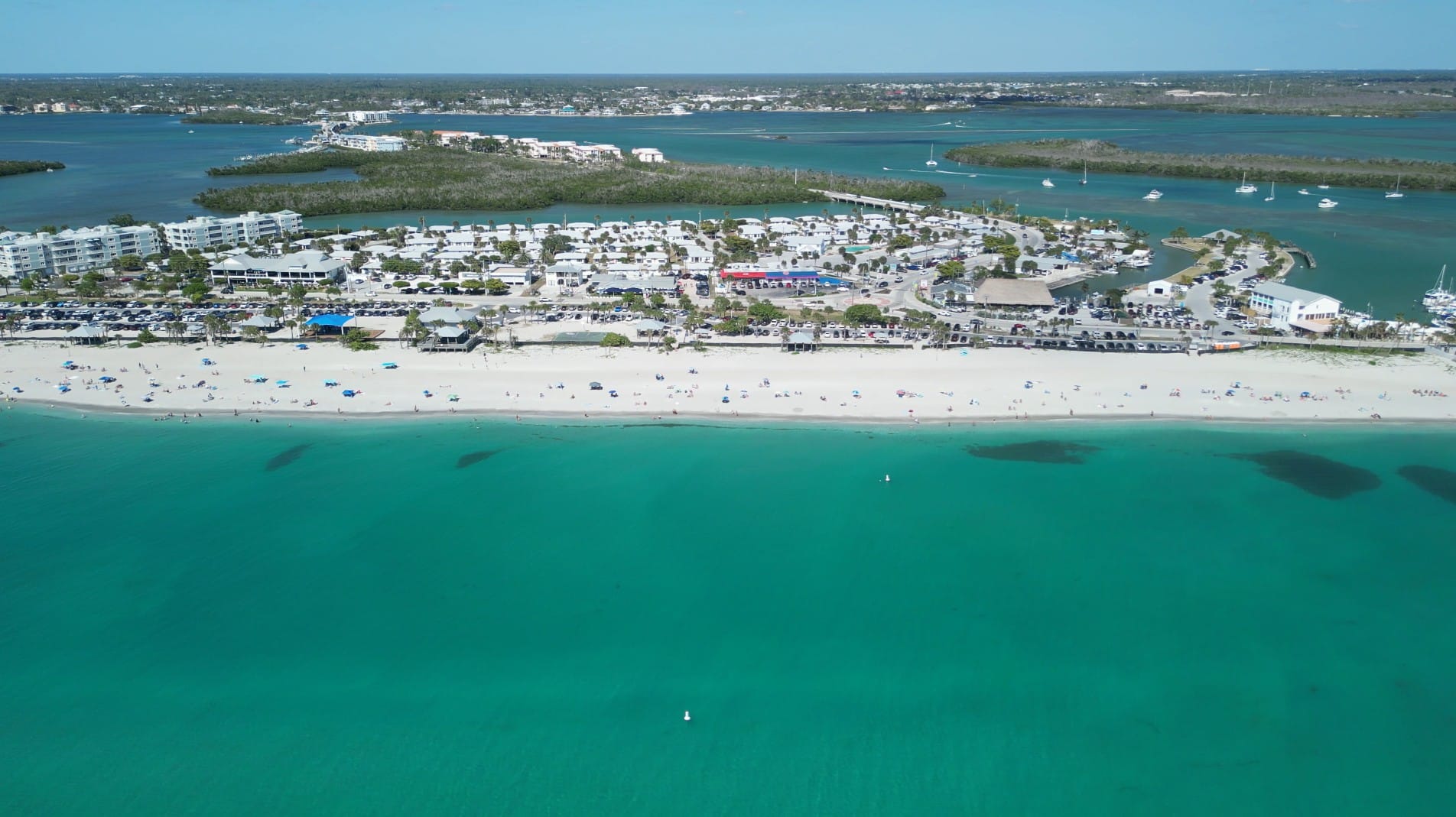 Aerial view of Englewood Beach on Manasota Key, Florida