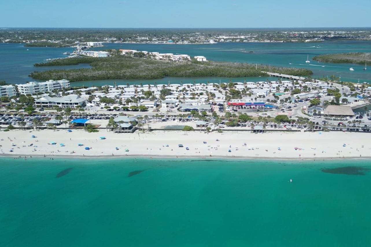 Aerial view of Englewood Beach on Manasota Key, Florida