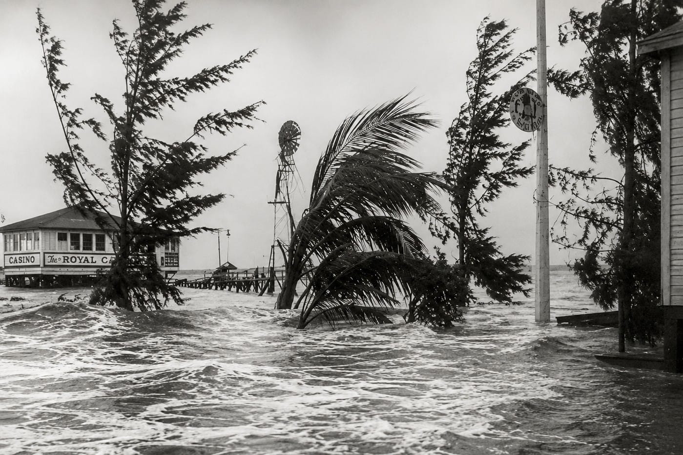 Damage at Buchan's Landing and the Royal Casino after the 1926 hurricane in Englewood, Florida