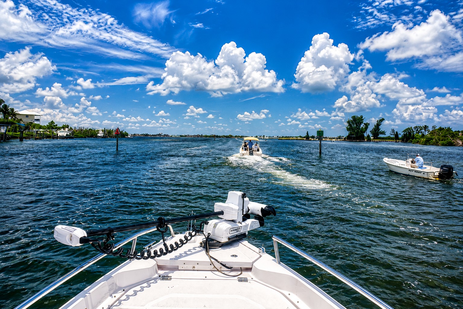 Gasparilla Marina navigation channel markers near Placida, Southwest Florida