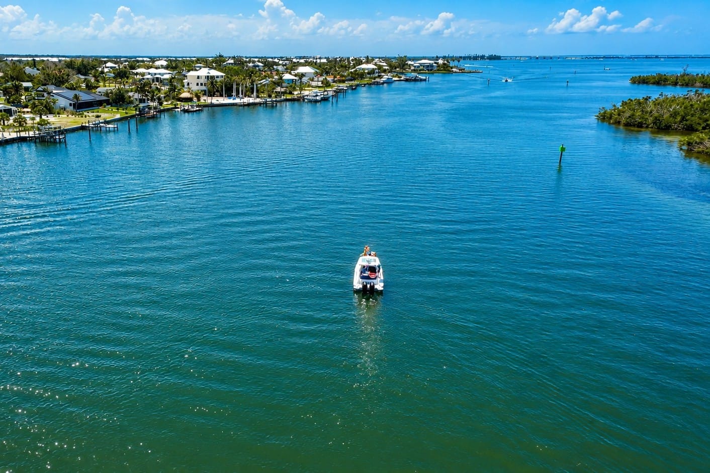 Aerial view of Lemon Bay and Cape Haze, Southwest Florida