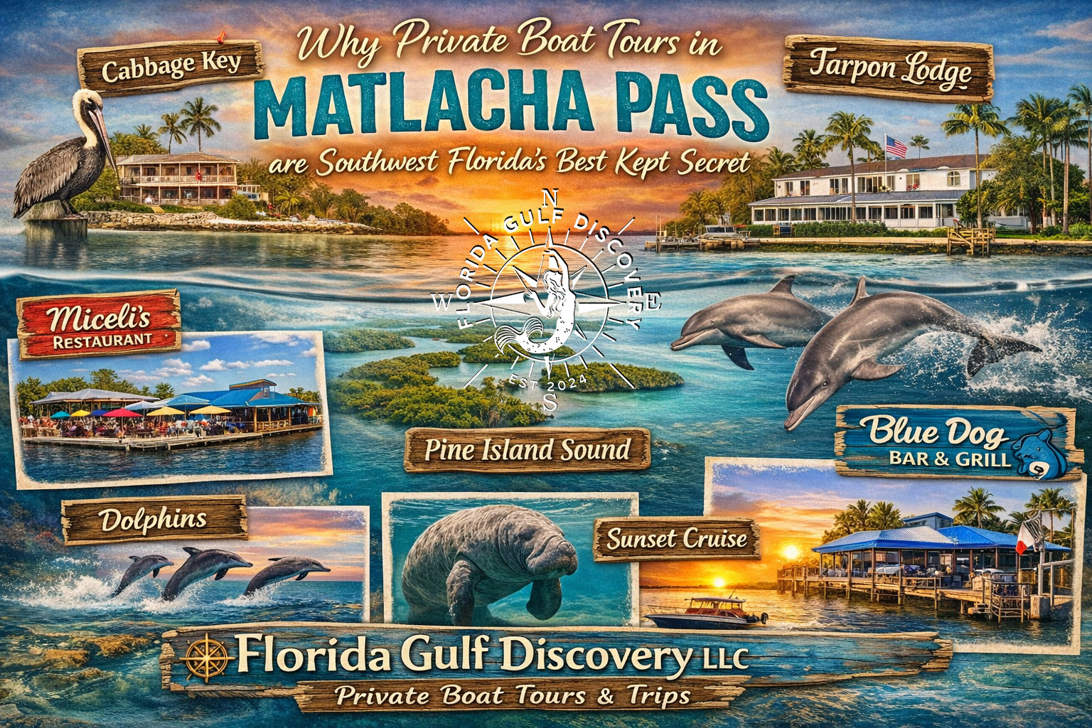 Private boat tours through Matlacha Pass in Southwest Florida