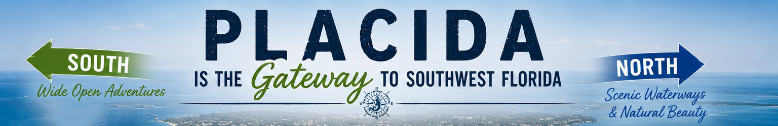 Placida is the Gateway to Southwest Florida with north and south boating routes from Placida, Florida.