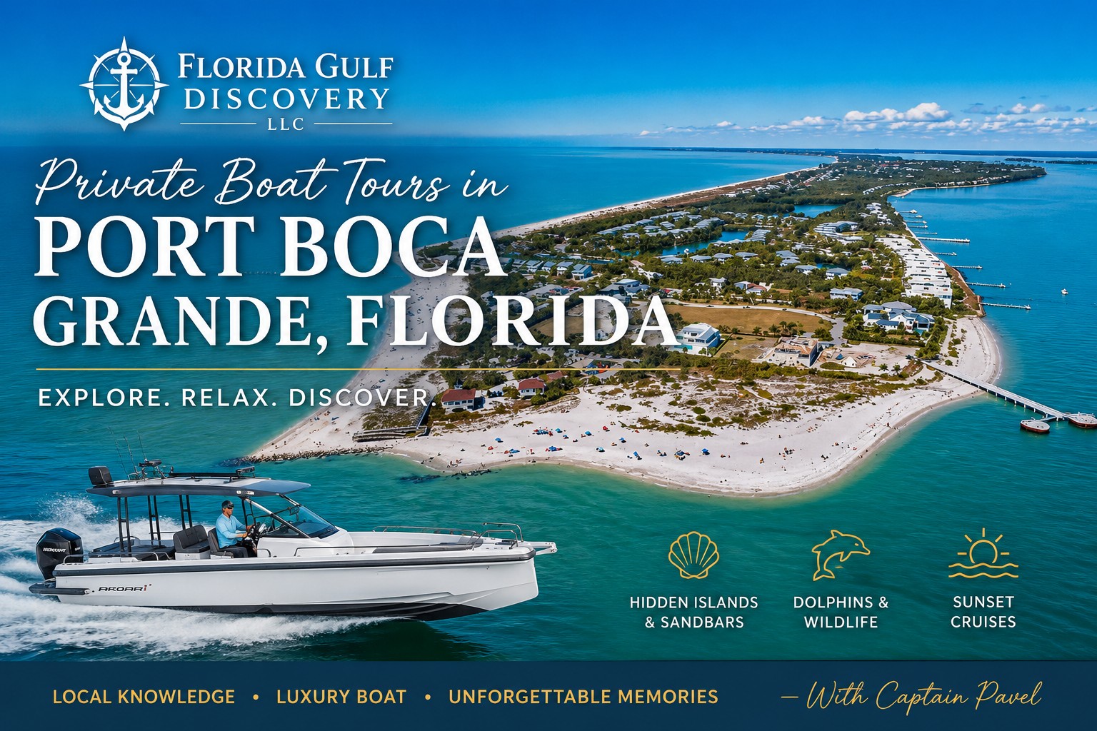 Port Boca Grande private boat tours with Florida Gulf Discovery