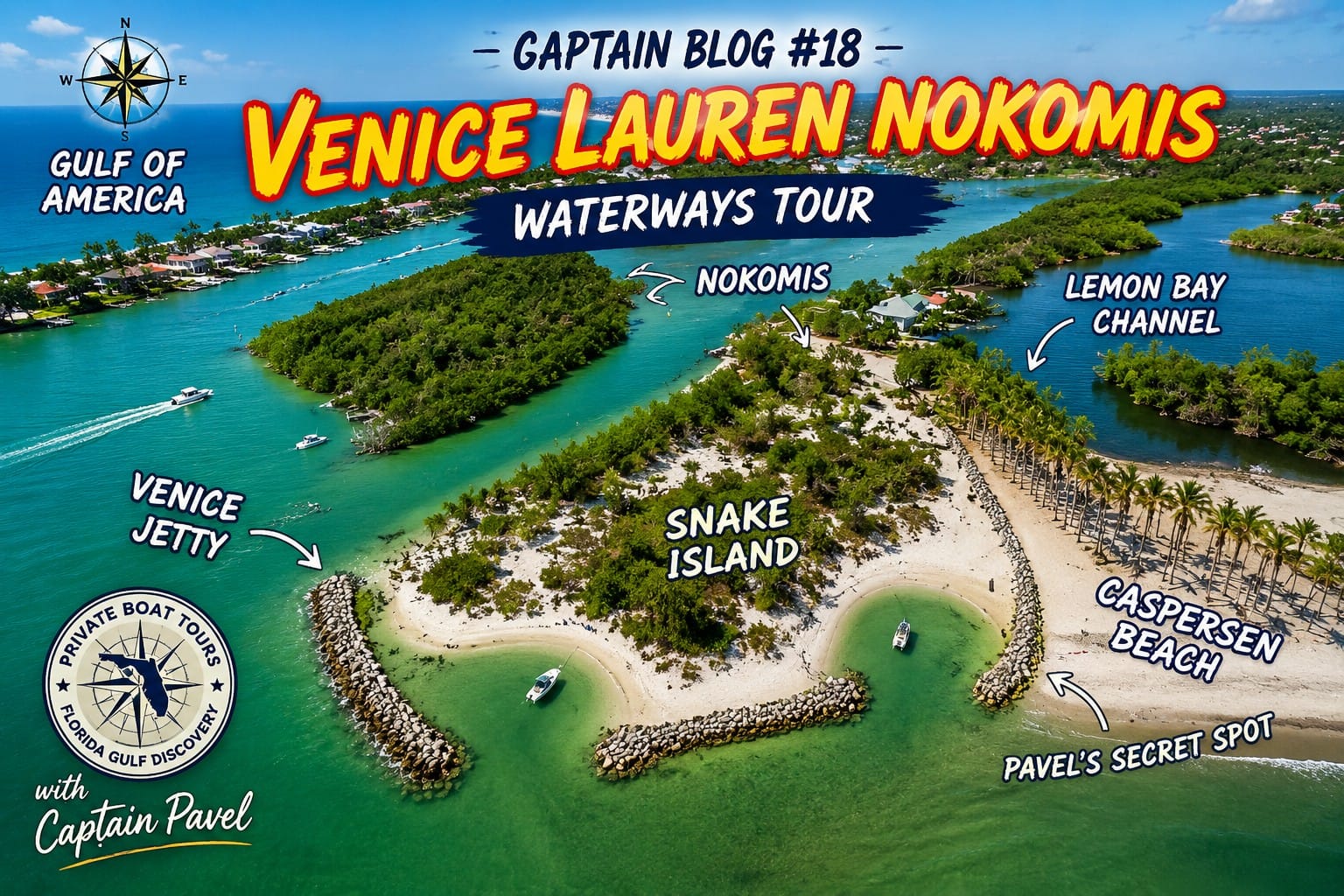 Scenic waterways near Venice, Nokomis, and Snake Island in Southwest Florida