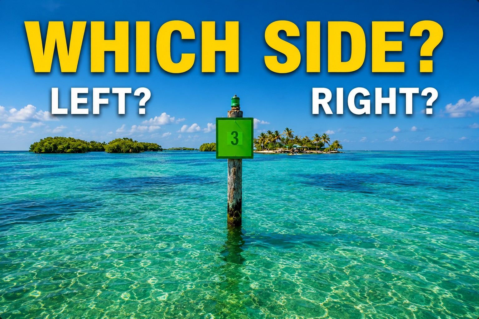 Navigation left and right illustration for boating and marine navigation in Southwest Florida