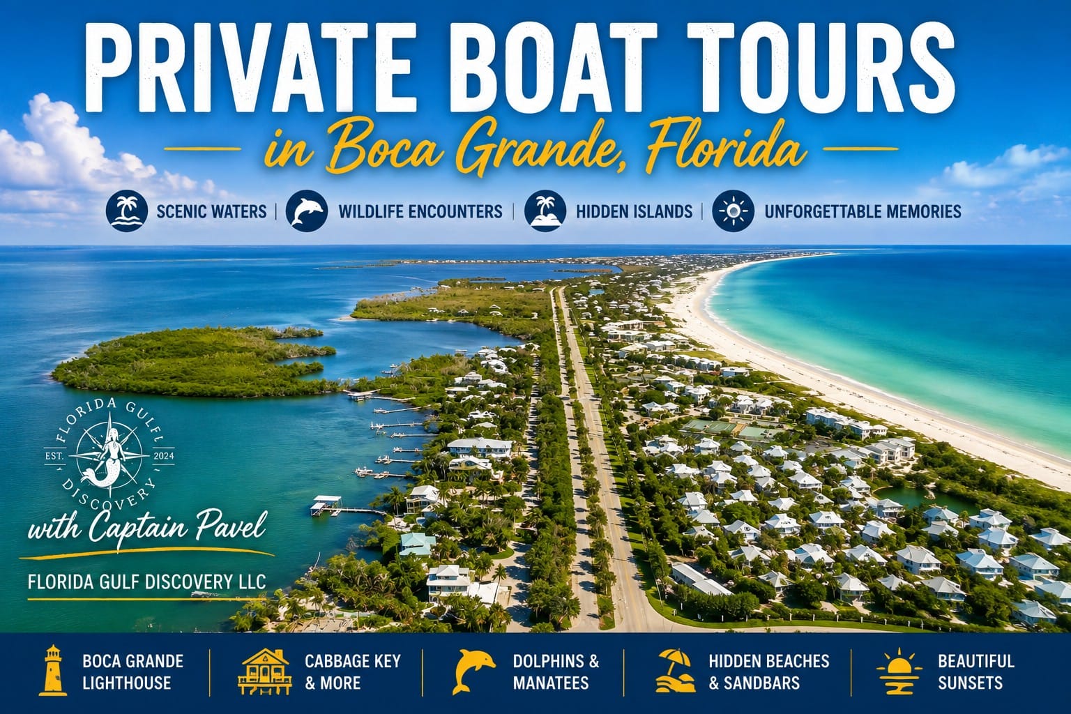 Private boat tours in Boca Grande Florida with Florida Gulf Discovery