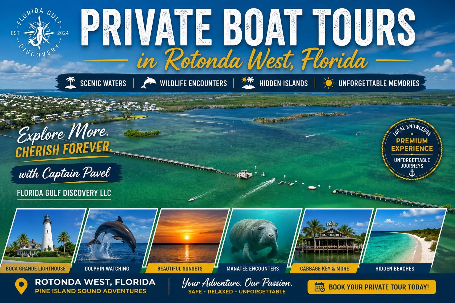 Private boat tours for guests staying in Rotonda West Florida
