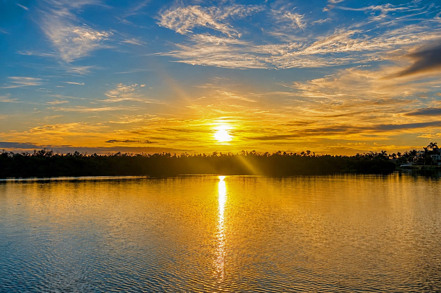 Sunset at Don Pedro Island in Southwest Florida during a private sunset boat tour with Florida Gulf Discovery